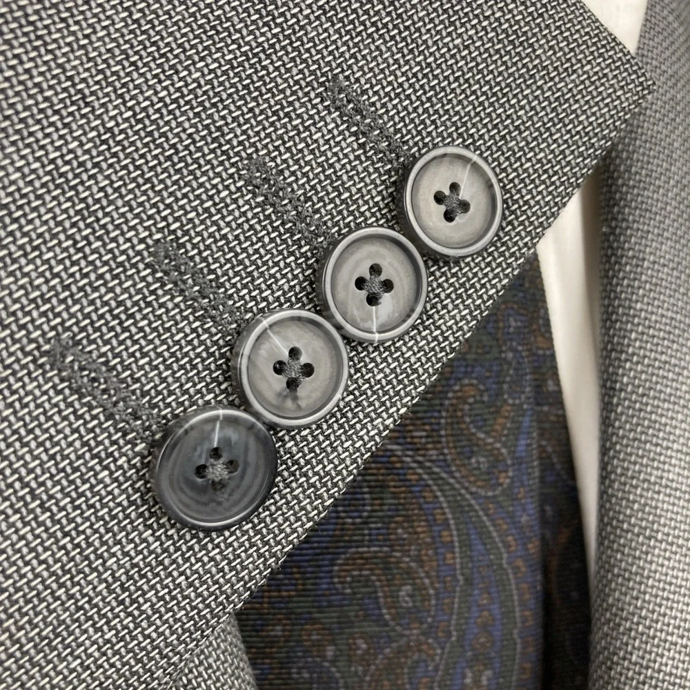 Turnbury Blazer Jacket Mens Grey Wool Blend Sport coat 42R